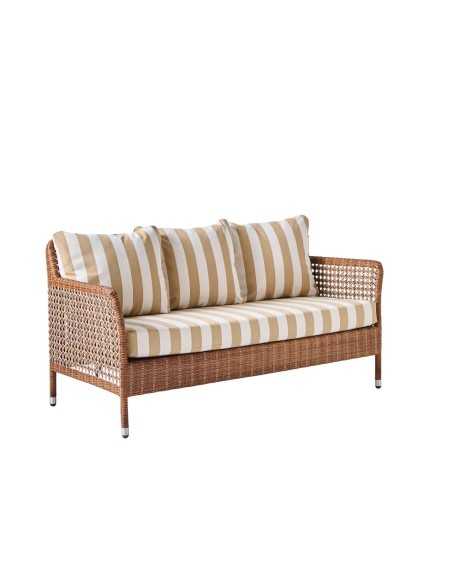 2-seater garden sofa in Antibes resin with Laterite colors