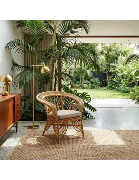 Ambiance salon tropical avec fauteuil en rotin collection  SHANGHAI