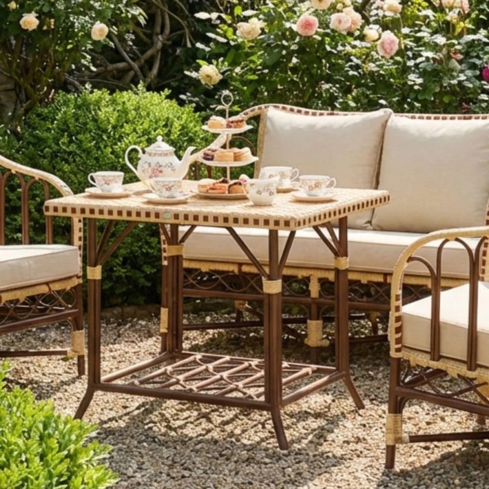 Ambiance jardin français table basse en résine collection BELLE EPOQUE