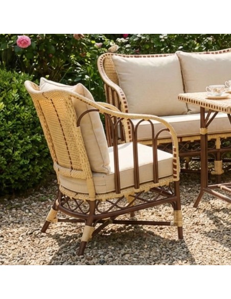 Ambiance vue dossier fauteuil de jardin collection BELLE EPOQUE