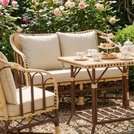 Belle Epoque collection woven rattan-effect resin garden sofa 2