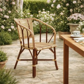 Woven resin table chair for garden, Belle Epoque collection 2