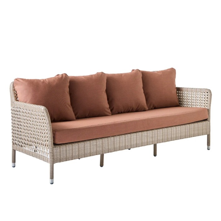 3-seater garden sofa in resin ANTIBES RECIF