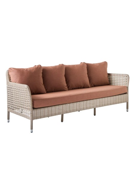 3-seater garden sofa in resin ANTIBES RECIF