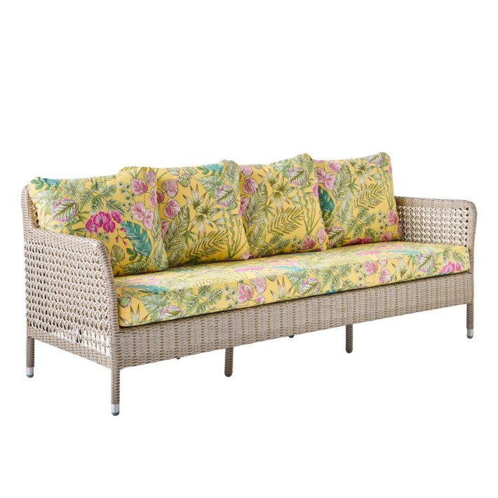 3-seater garden sofa in resin ANTIBES RECIF