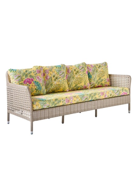 Canapé 3 places de jardin ANTIBES résine récif