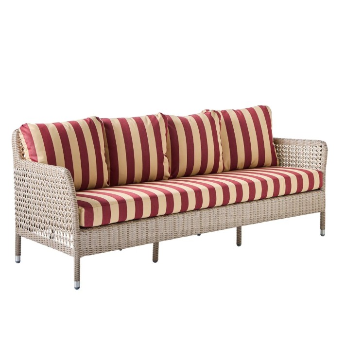 3-seater garden sofa in resin ANTIBES RECIF