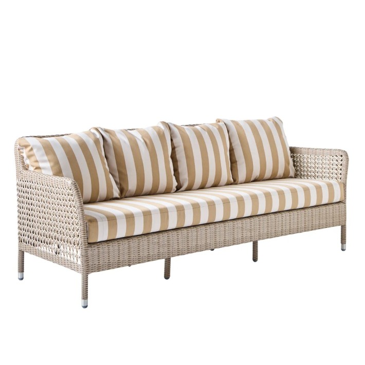 3-seater garden sofa in resin ANTIBES RECIF