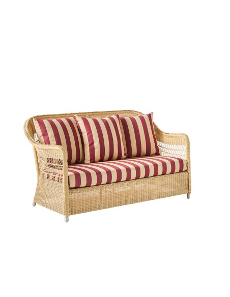 2-seater sofa in BIARRITZ natural-colored resin with choice of fabrics