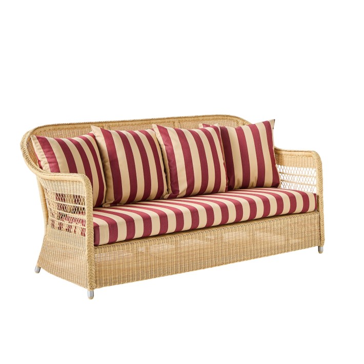3-seater sofa in BIARRITZ natural-colored resin with choice of fabrics