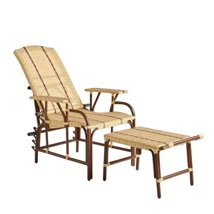Belle Epoque woven resin sun lounger for the garden