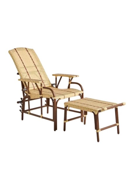 Belle Epoque woven resin sun lounger for the garden
