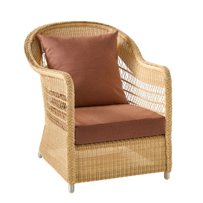 BIARRITZ synthetic rattan armchair - choice of fabrics