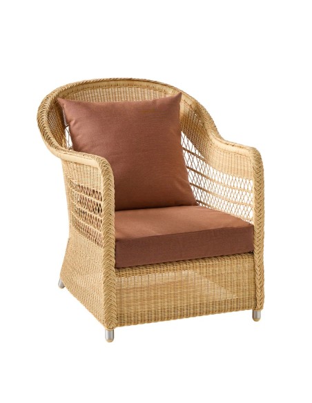 BIARRITZ synthetic rattan armchair - choice of fabrics