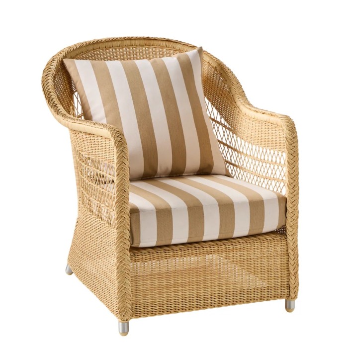 BIARRITZ synthetic rattan armchair - choice of fabrics