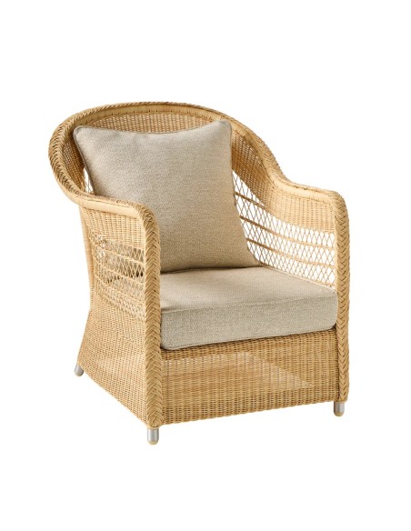 BIARRITZ synthetic rattan armchair - choice of fabrics