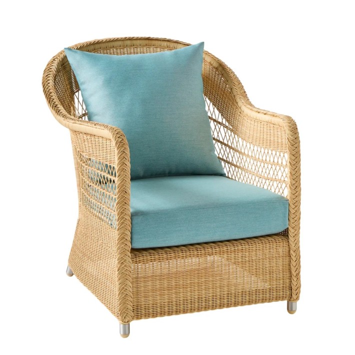 BIARRITZ synthetic rattan armchair - choice of fabrics