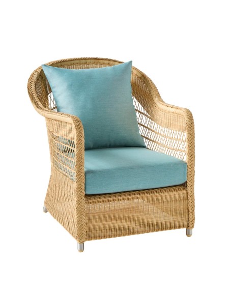 BIARRITZ synthetic rattan armchair - choice of fabrics
