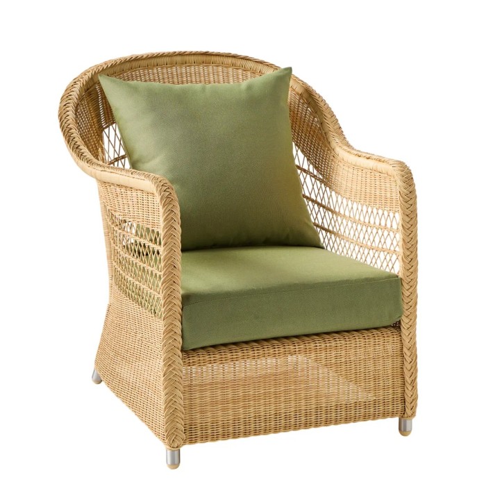 BIARRITZ synthetic rattan armchair - choice of fabrics