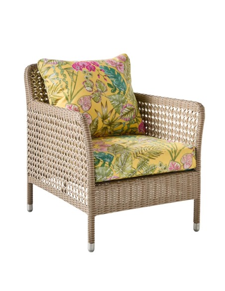 Fauteuil de jardin ANTIBES en résine coloris récif