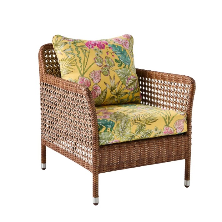 Garden armchair in restin Antibes - Latérite color