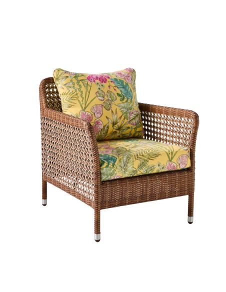 Garden armchair in restin Antibes - Latérite color