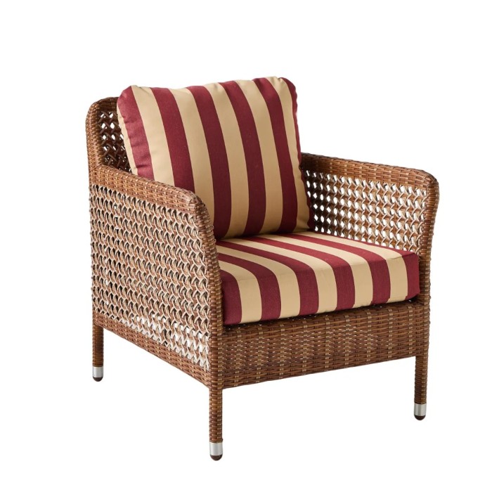 Garden armchair in restin Antibes - Latérite color