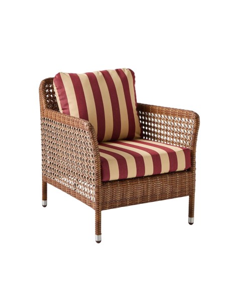 Garden armchair in restin Antibes - Latérite color
