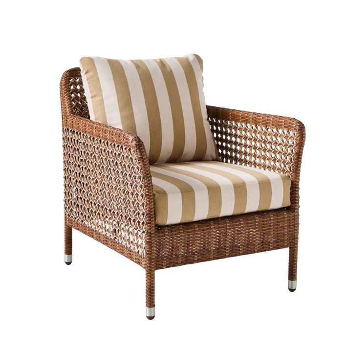 Garden armchair in restin Antibes - Latérite color