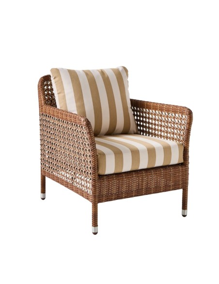 Garden armchair in restin Antibes - Latérite color