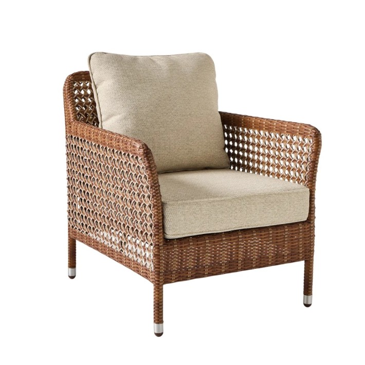 Garden armchair in restin Antibes - Latérite color