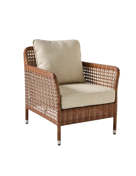 Garden armchair in restin Antibes - Latérite color