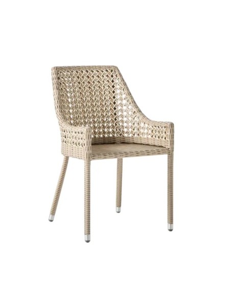 Garden dining armchair in Antibes resin