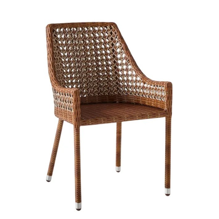 Garden dining armchair in Antibes resin laterite