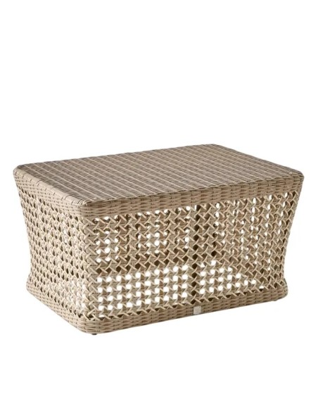 Table basse rectangulaire en résine Antibes récif – salon de jardin