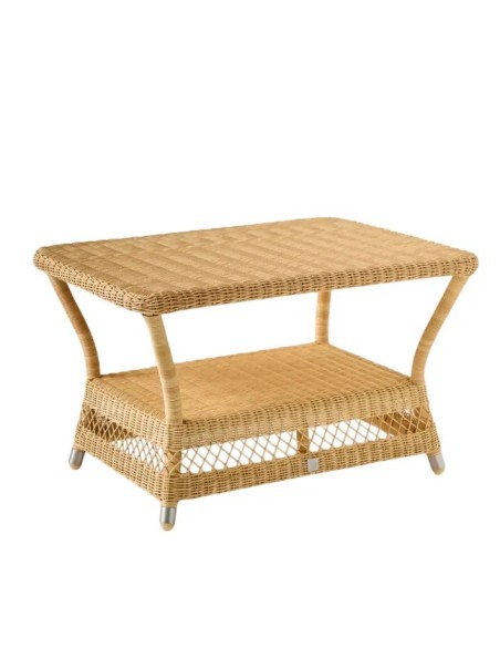 Biarritz rectangular coffee table in natural resin
