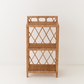 3-tier brown willow shelving unit 2