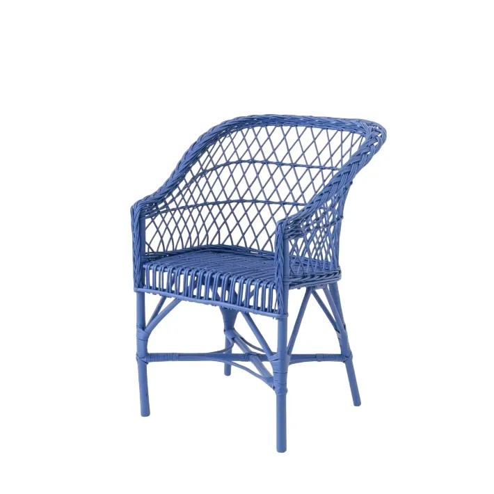 Fauteuil en osier laqué Antonin