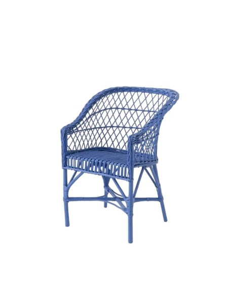 Fauteuil en osier laqué Antonin