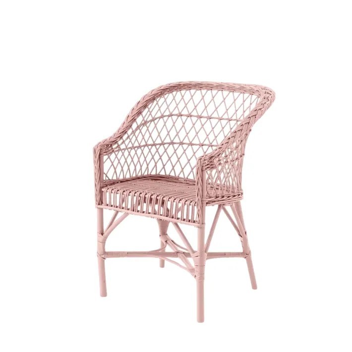 Fauteuil en osier laqué Antonin