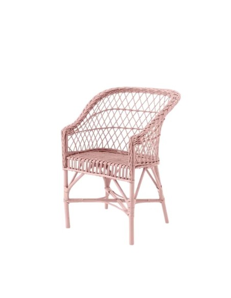 Fauteuil en osier laqué Antonin