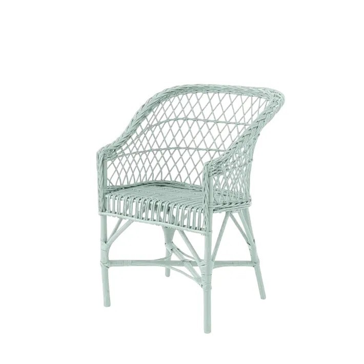 Fauteuil en osier laqué Antonin