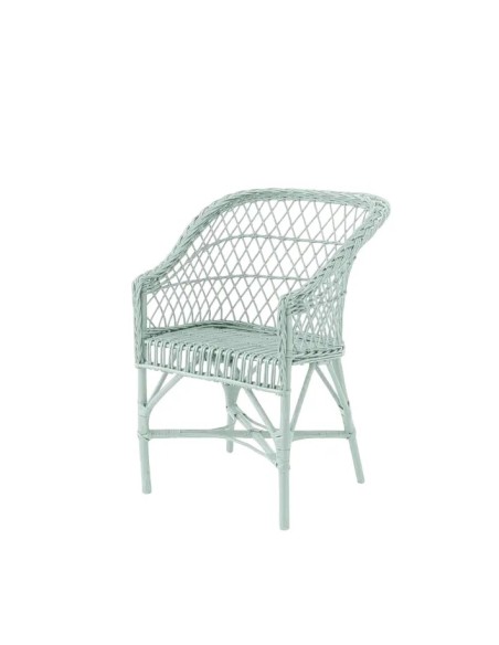 Fauteuil en osier laqué Antonin