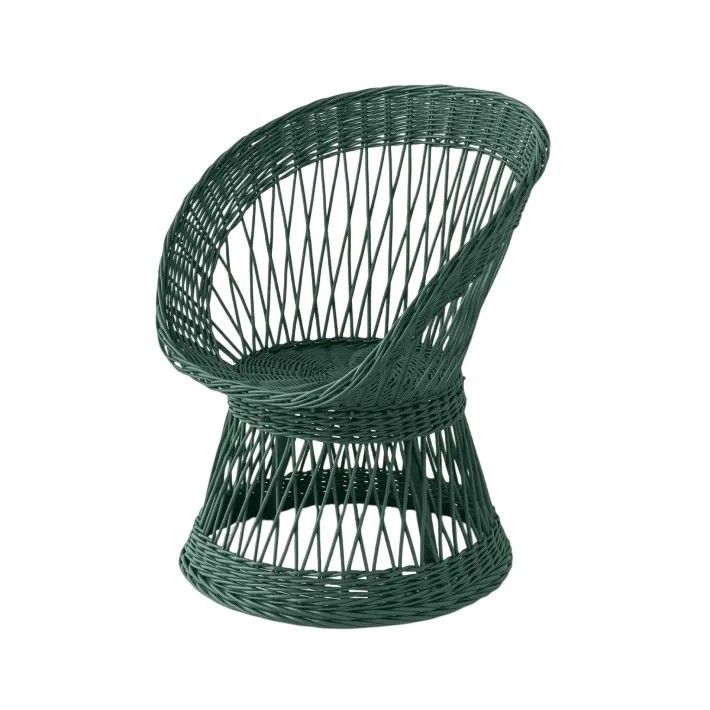 Wicker coloured armchair Franz