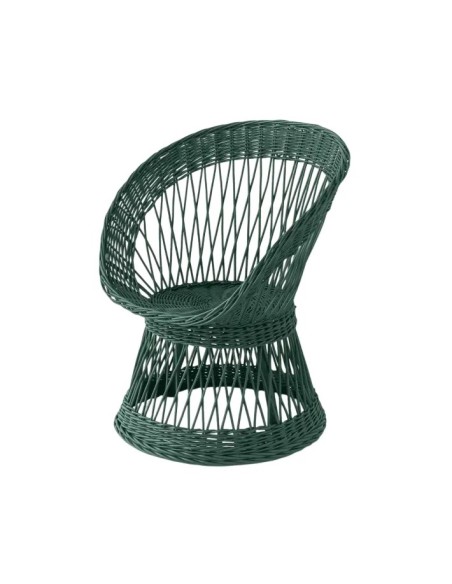Fauteuil en osier laqué Franz