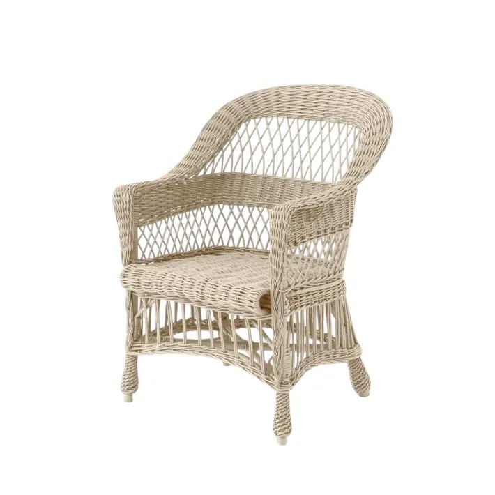 Fauteuil en osier laqué Ilona