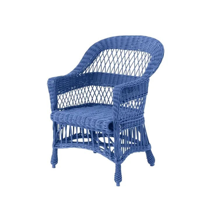 Fauteuil en osier laqué Ilona