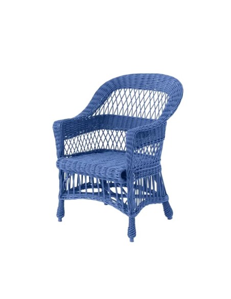 Fauteuil en osier laqué Ilona