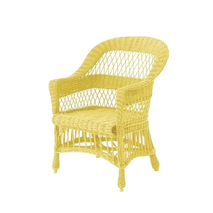 Fauteuil en osier laqué Ilona
