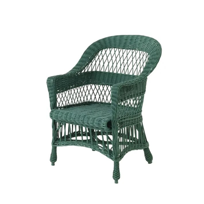 Fauteuil en osier laqué Ilona
